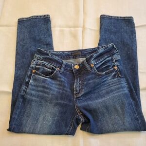 Silver Jeans Women's Dark Blue Cropped Denim